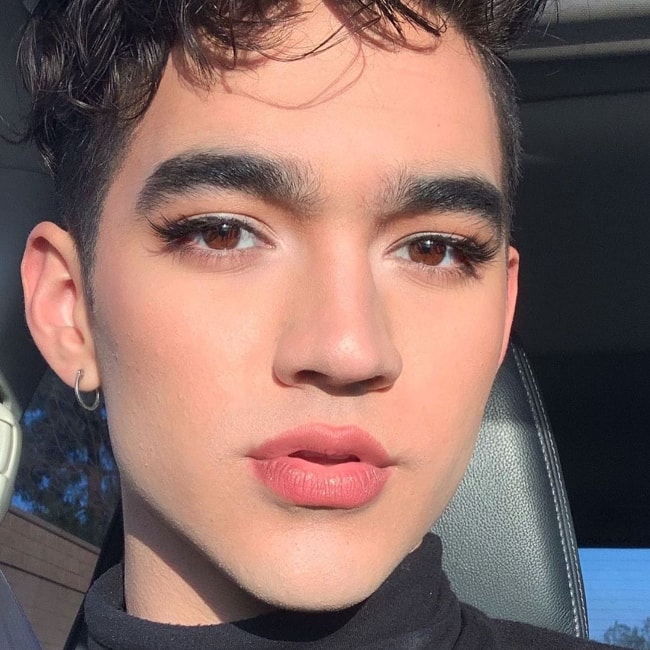 Ben J. Pierce as seen while taking a car-selfie in May 2019