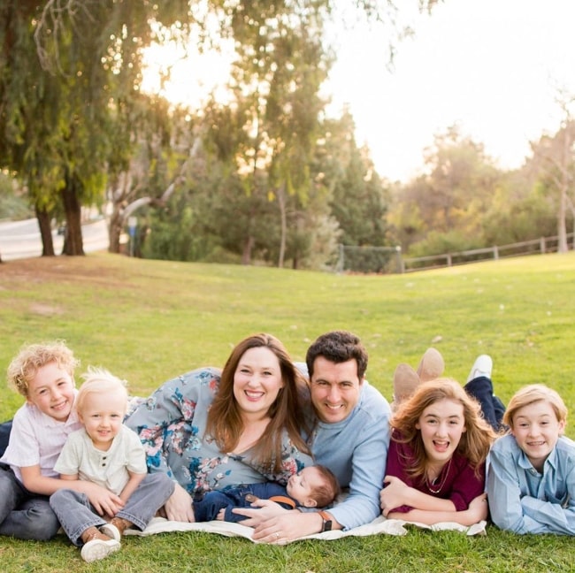 Duncan Ballinger with his family as seen in February 2020