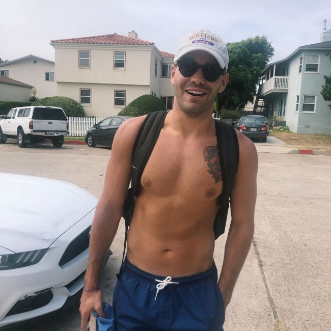 Dylan Barbour in August 2019 heading towards the Pacific Beach