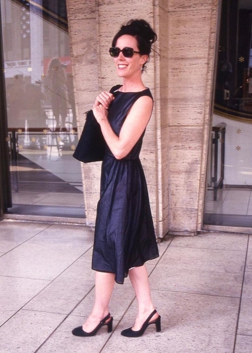 Kate Spade as seen in a all-black attire