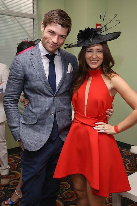 Liam McIntyre and Erin McIntyre at the 141st Kentucky Derby in May 2015