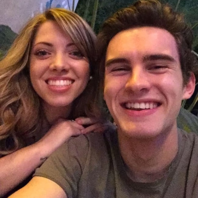 Michael Johnston with his sweetheart in April 2020