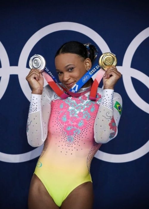 Rebeca Andrade as seen in an Instagram Post in August 2021