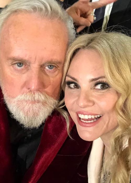 Roger Taylor with his Wife Sarina Taylor in an Instagram Selfie in February 2019