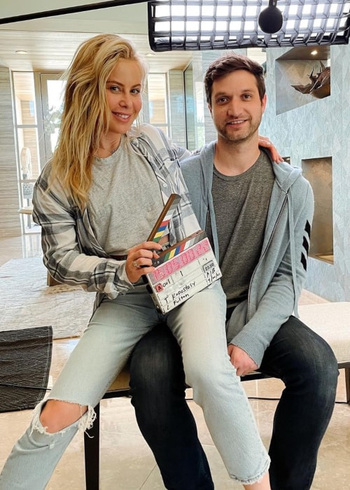 Tara Lipinski and Todd Kapostasy, as seen in April 2021