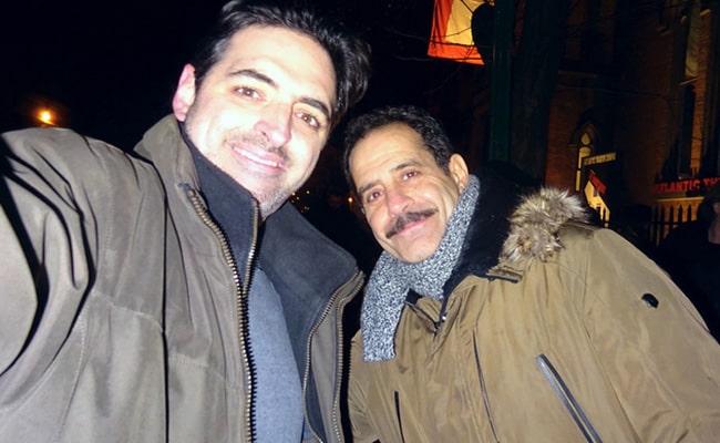 Tony Shalhoub with a Fan in December 2016